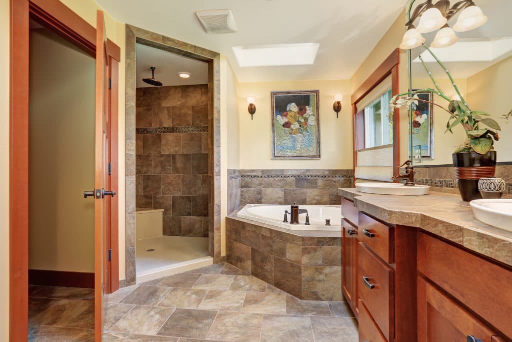 Bathroom with natural stone