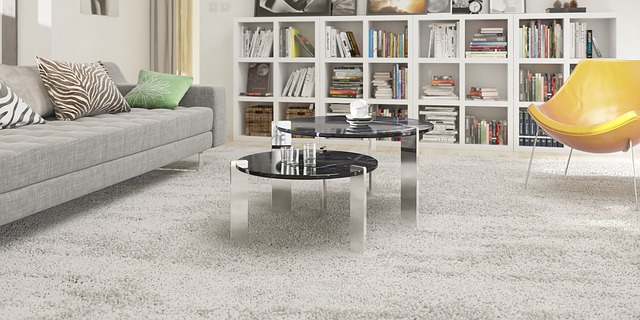 Milliken Carpet Area rug in a living room