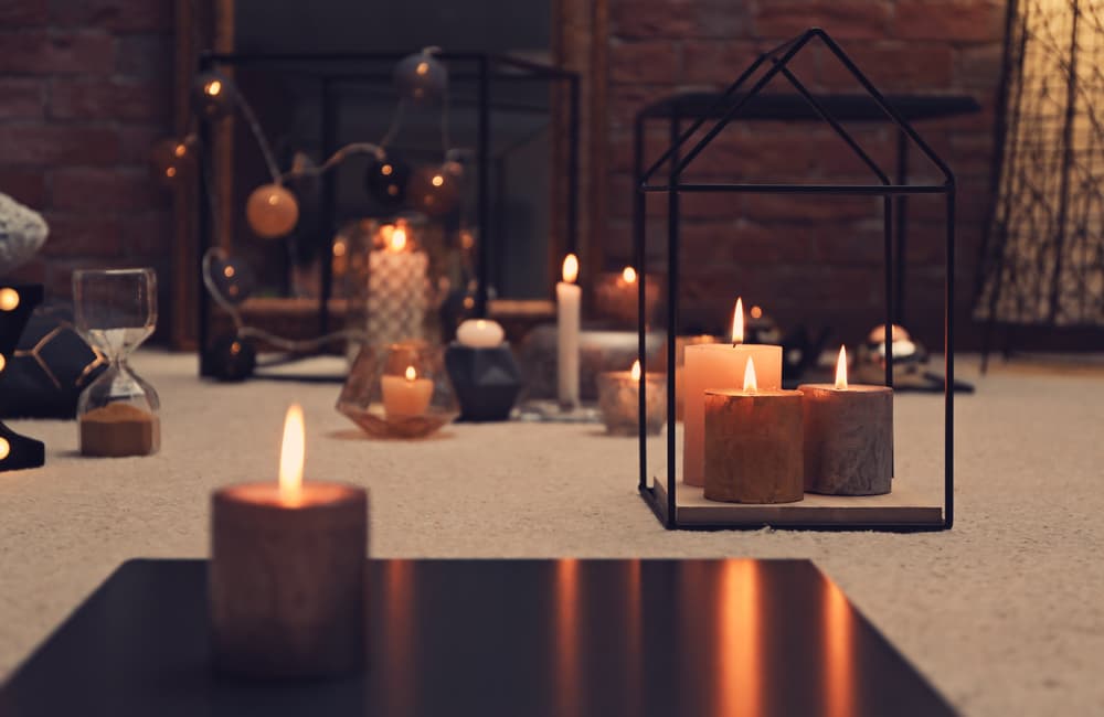 lit candles on the floor; how to get wax out of carpet