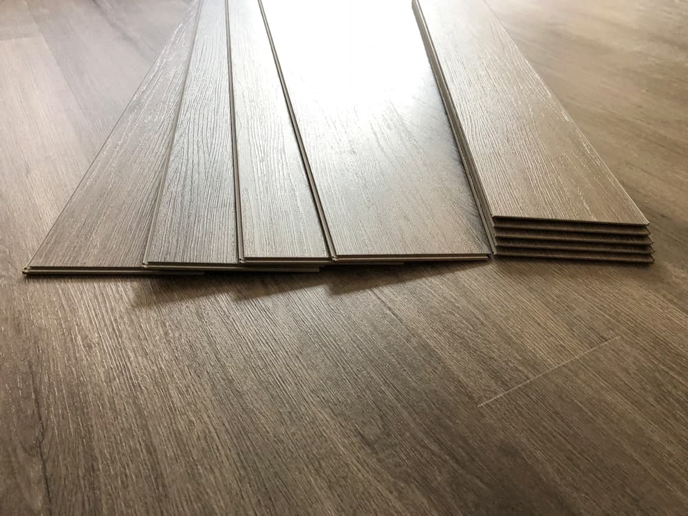 luxury vinyl flooring stacked