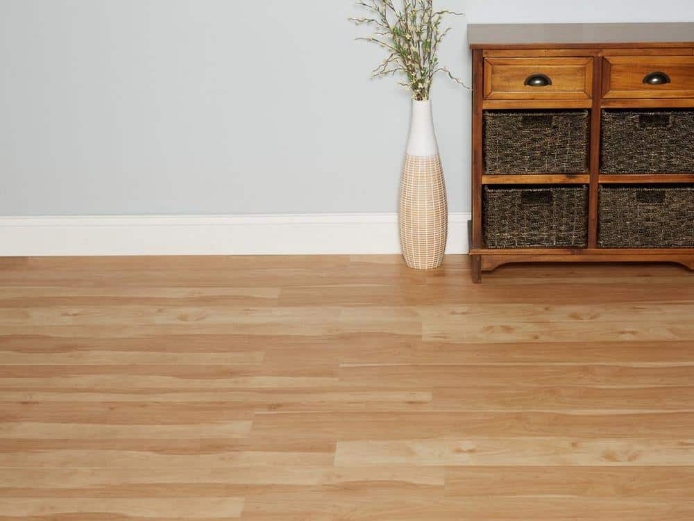 beige nucore flooring in a home