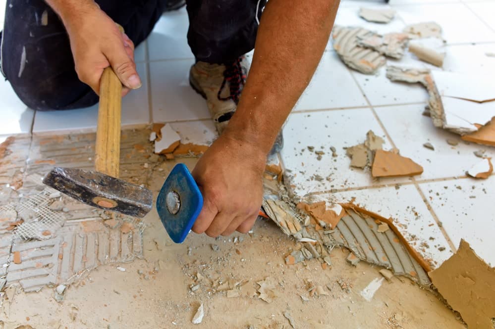 removing tile flooring